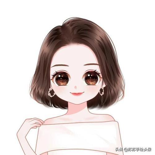 短发卡通头像女 卡通短发女孩头像