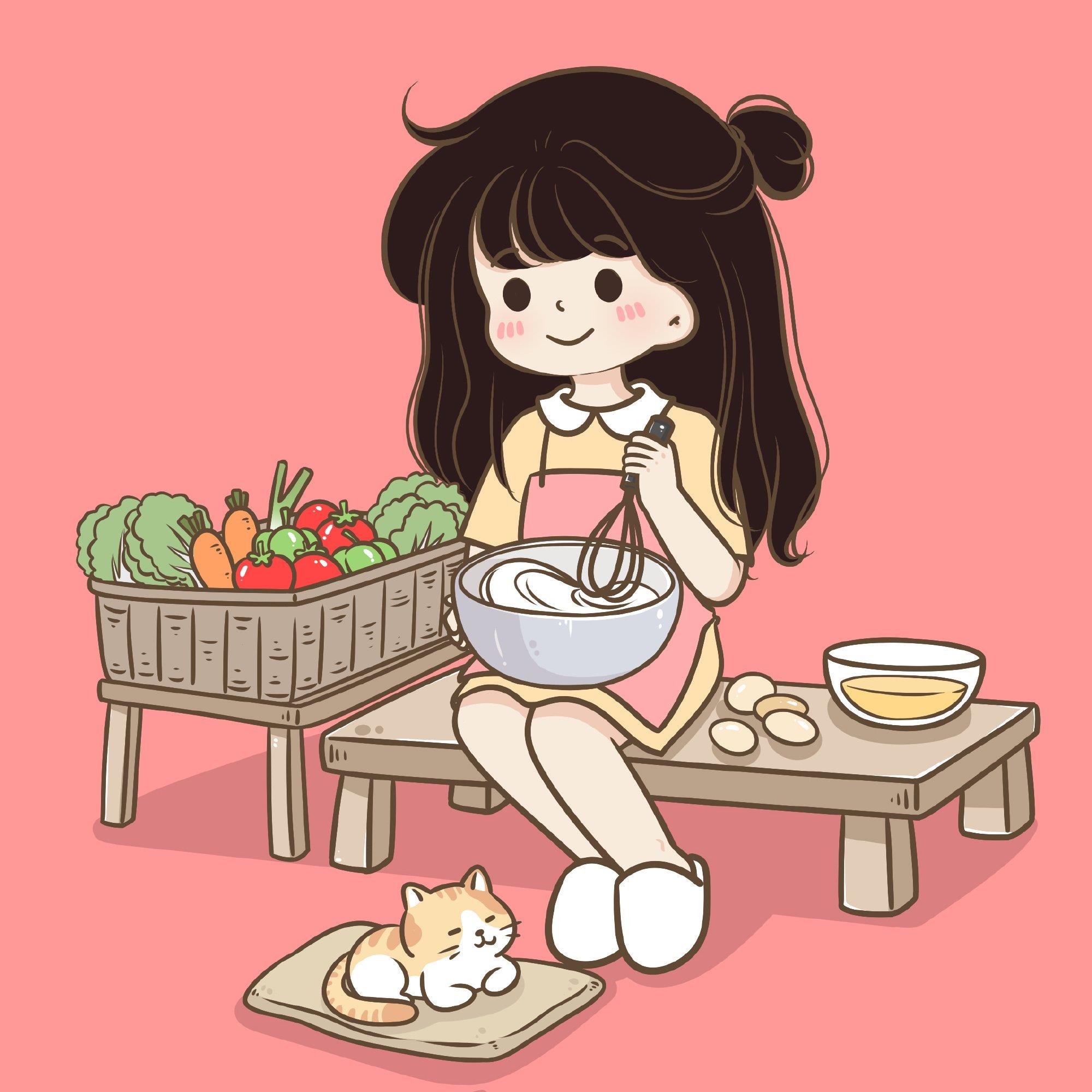 卡通厨娘头像 可爱厨娘高清头像大全