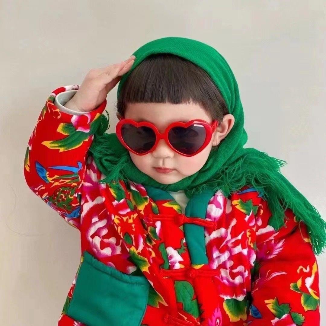 穿东北大棉袄的可爱萌娃头像图片2022