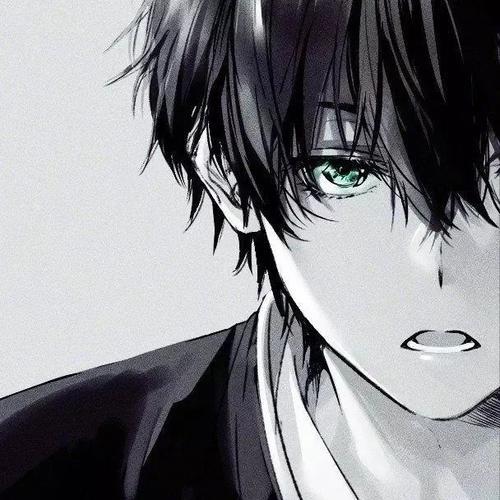 黑白动漫男头 黑白动漫头像男头
