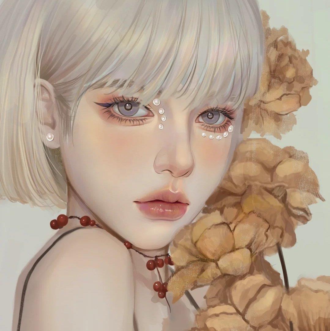 女生手绘卡通头像高冷霸气图片 2022最新高冷女生头像