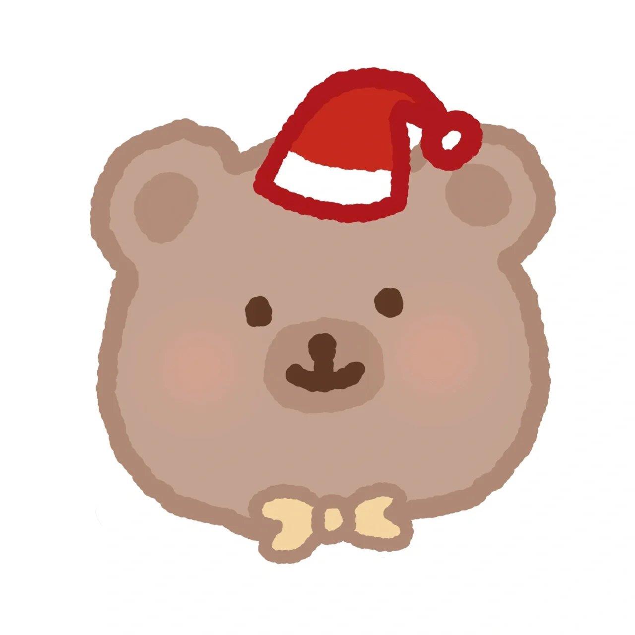 卡通小动物头像超萌图片 圣诞节卡通小动物头像图片