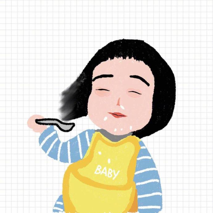 可爱卡通手绘女生微信头像图片