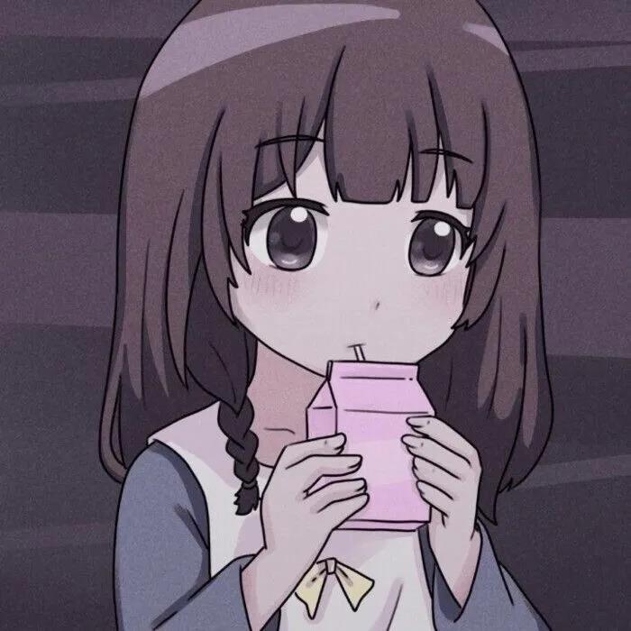 适合秋天的可爱动漫女生头像图片