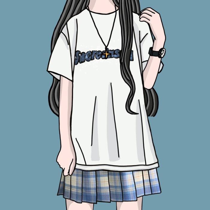 女生JK系列卡通头像丨一生很短暂，遇到喜欢的人要认真喜欢