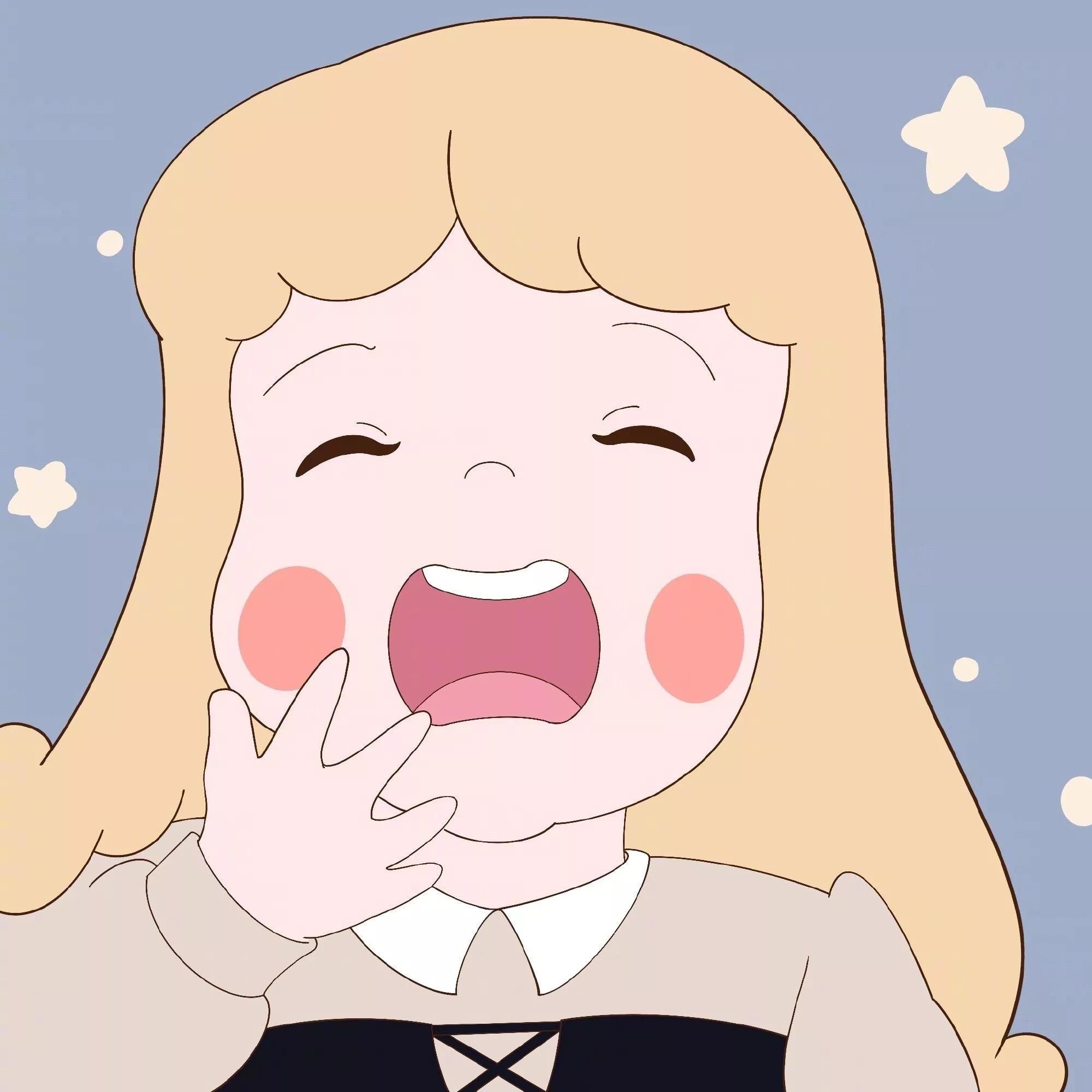 九位打哈欠的迪士尼公主超可爱卡通头像图片