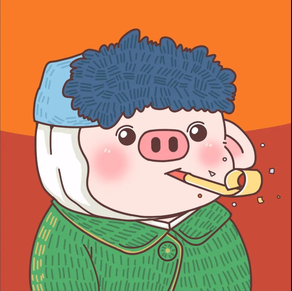 2021热门的卡通猪猪情头 超萌可爱情侣头像图片