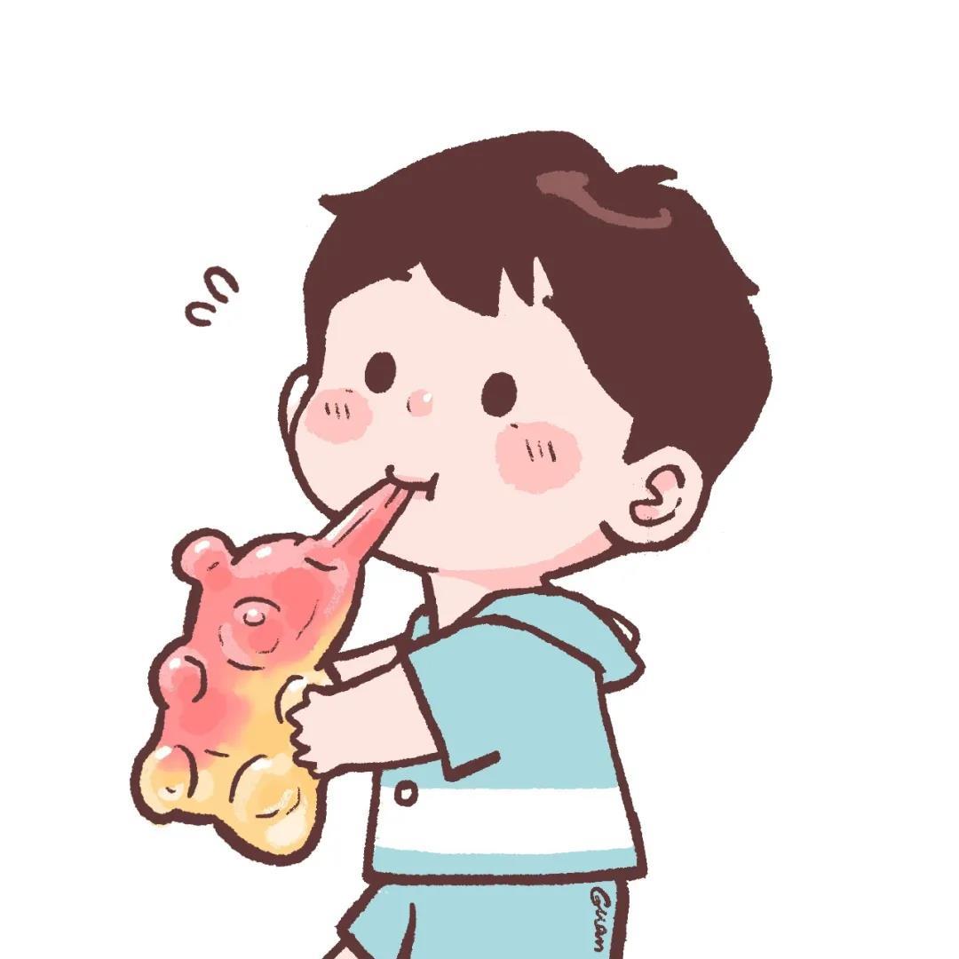 吃一样东西的卡通情侣头像图片好可爱