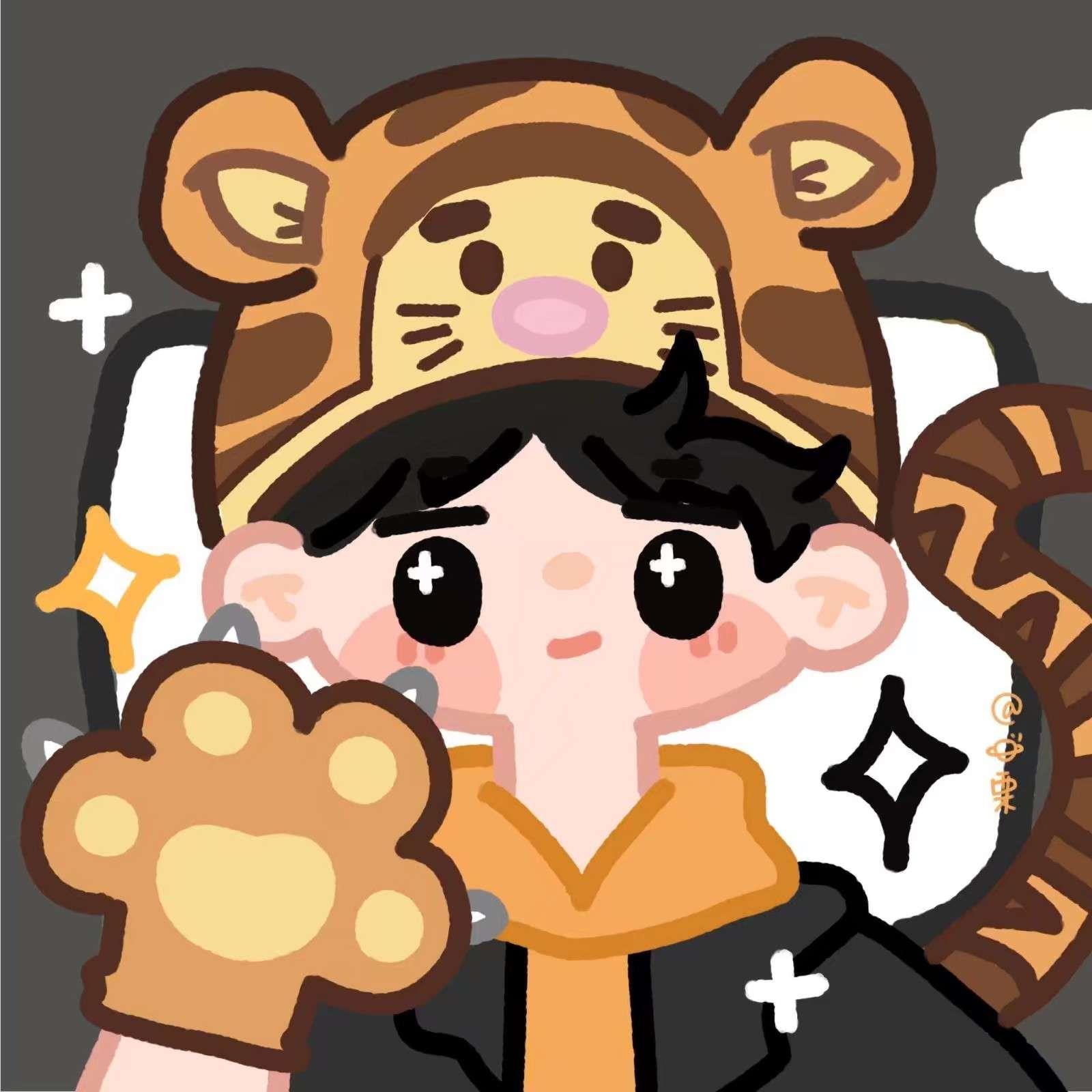 手绘情侣头像图片丨希望有人觉得认识我是一件幸运的事