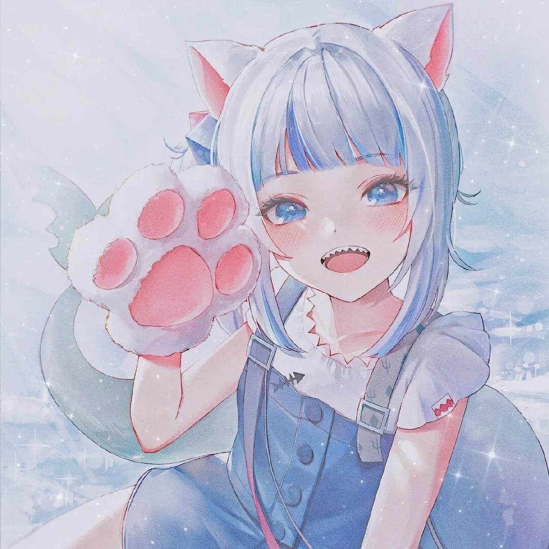 蓝色系元气动漫女头头像图片丨女孩子都是神明遗落在世间的宝藏