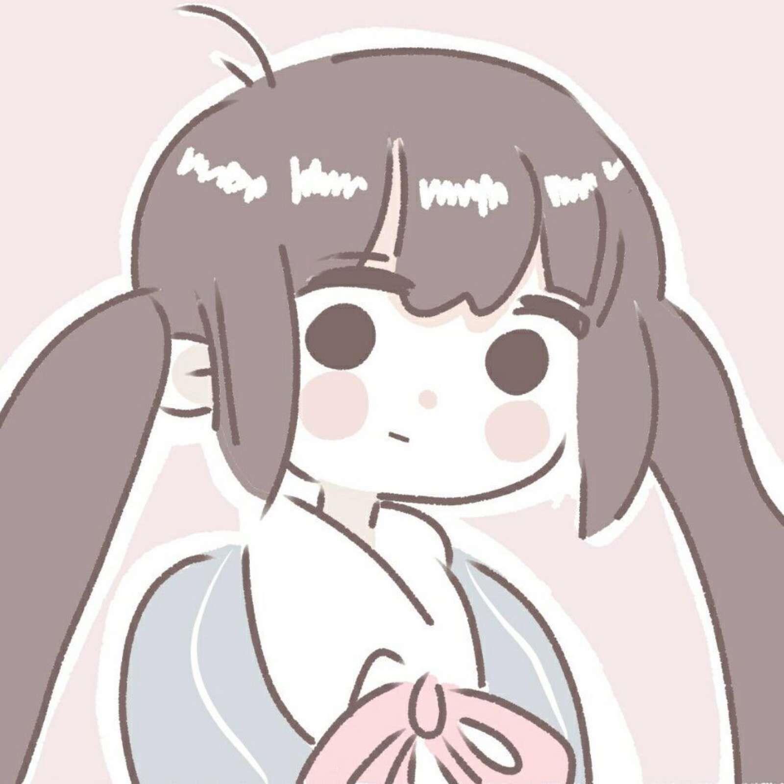可爱动漫女头头像图片丨如果快乐太难，那祝我们腰缠万贯