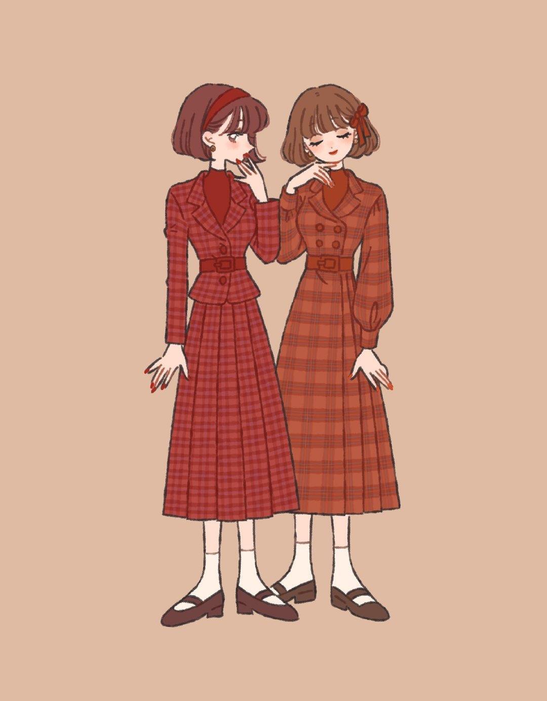 卡通风格女生头像丨不接谁的花不陪谁长大