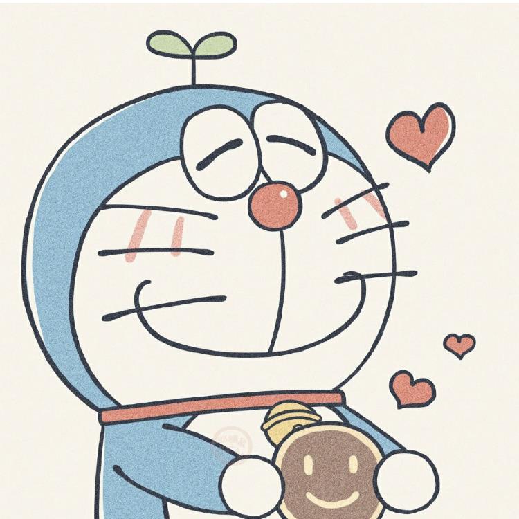 哆啦A梦卡通手绘头像丨所有的缝隙都是光照进来的方向