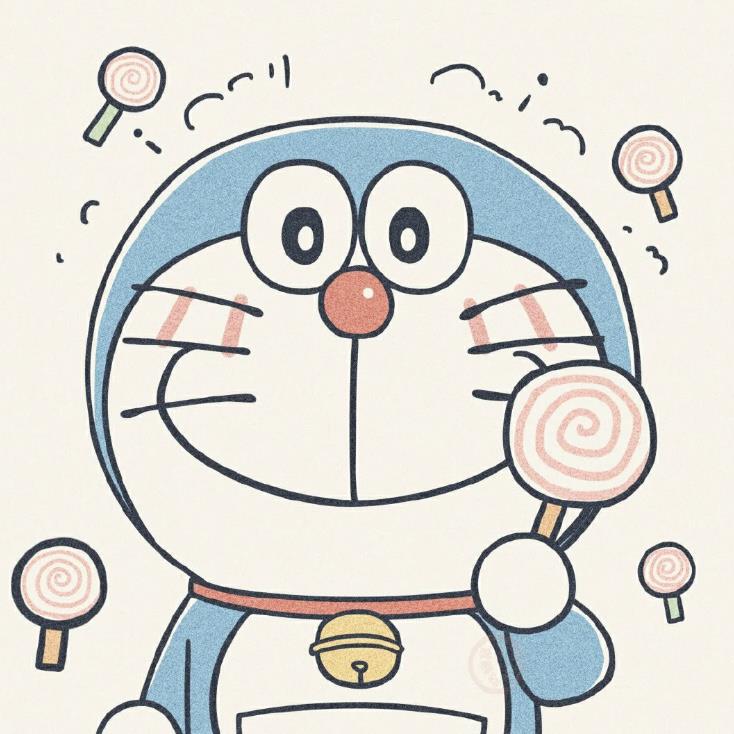 哆啦A梦卡通手绘头像丨所有的缝隙都是光照进来的方向