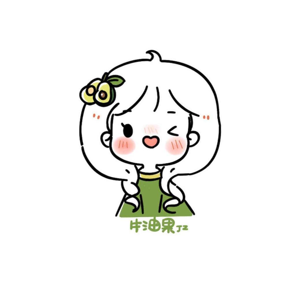 可可爱爱的水果拟人化女生手绘头像图片