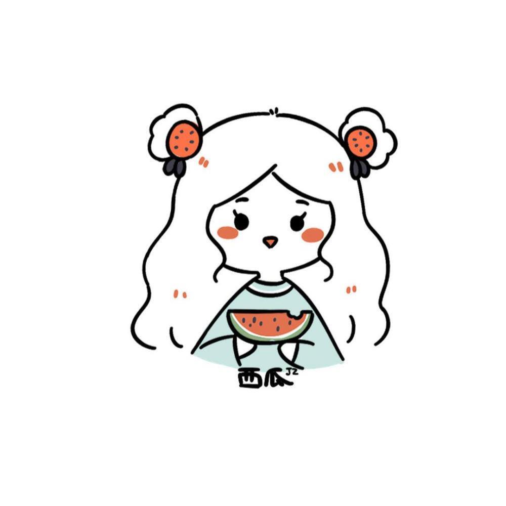 可可爱爱的水果拟人化女生手绘头像图片