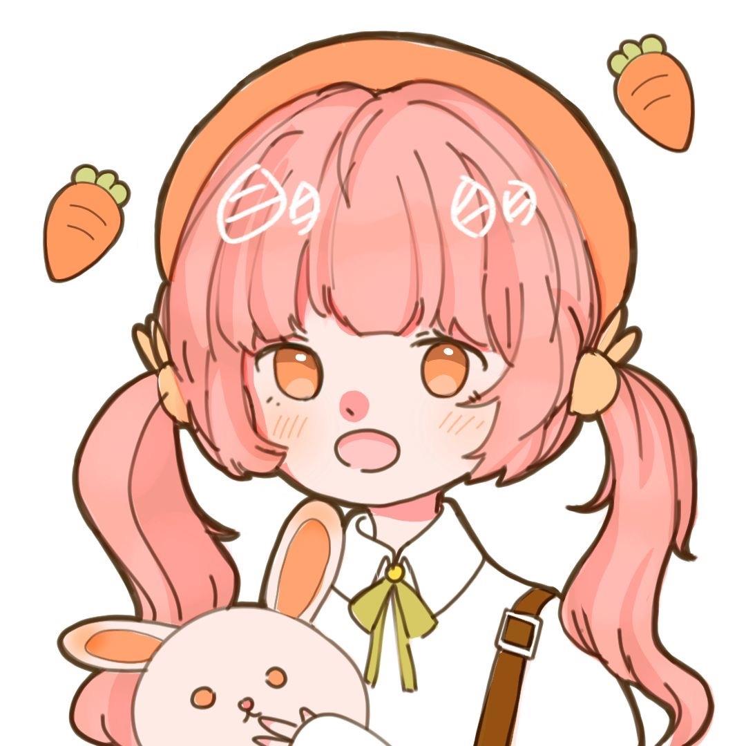 呆萌可爱的手绘卡通动漫qq头像图片