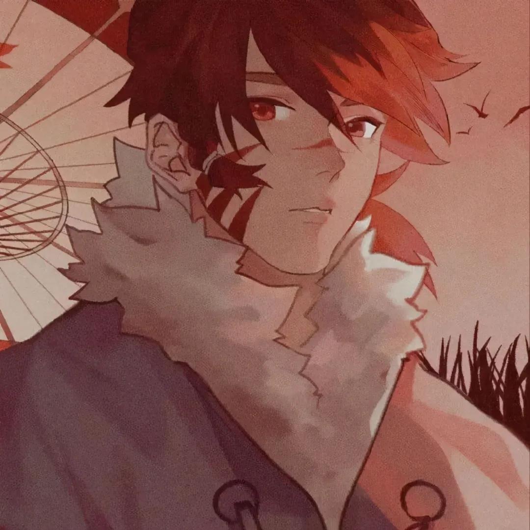 古风动漫情侣一人一半手绘唯美qq头像图片