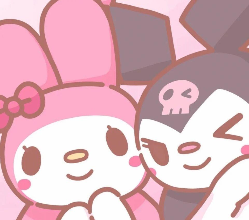 美乐蒂库洛米可爱粉嫩背景图壁纸头像图片