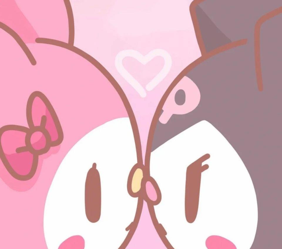 美乐蒂库洛米可爱粉嫩背景图壁纸头像图片