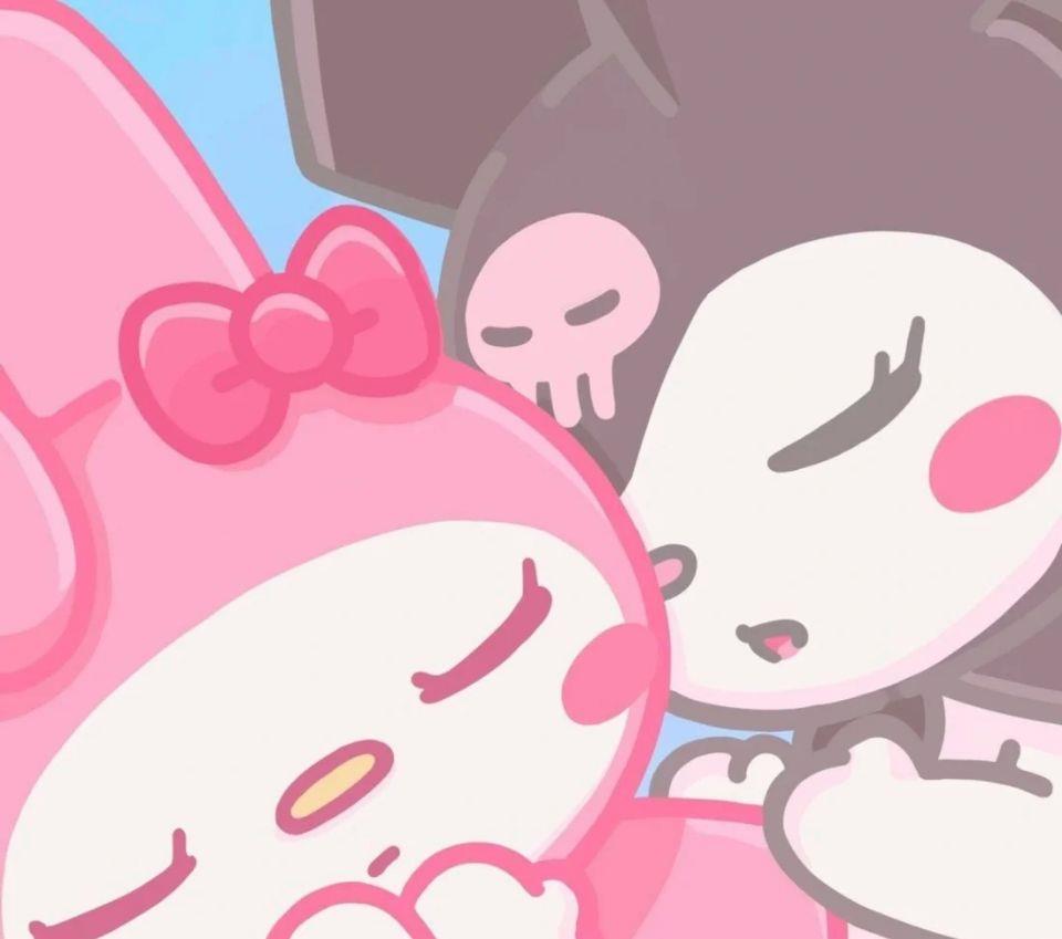 美乐蒂库洛米可爱粉嫩背景图壁纸头像图片