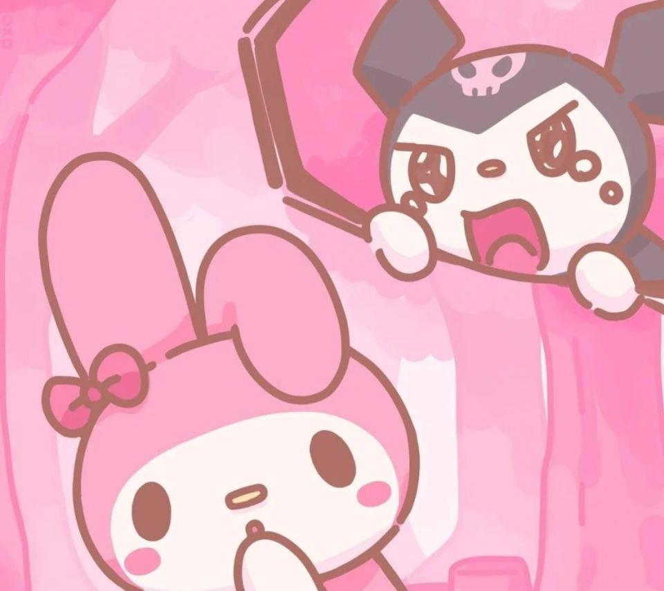 美乐蒂库洛米可爱粉嫩背景图壁纸头像图片