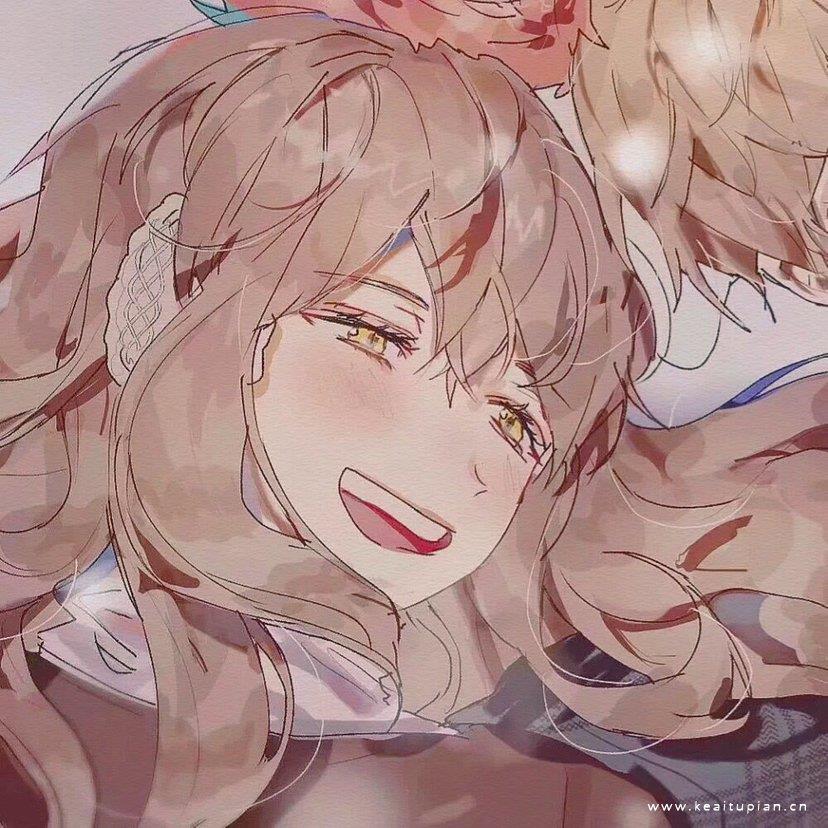 简约高级动漫二次元手绘情侣微信经典头像图片