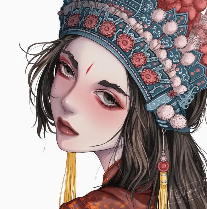 2021最新优质干净手绘女生个性霸气头像图片