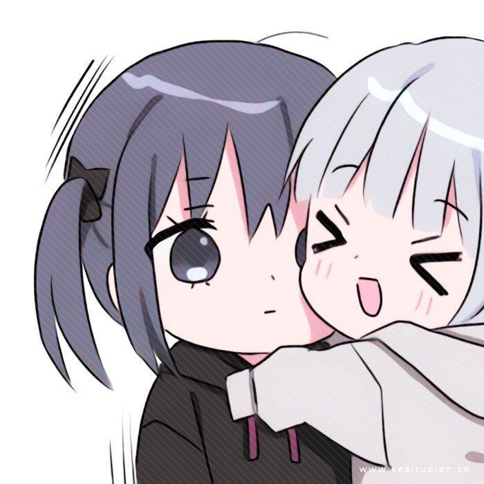 超可爱的闺蜜卡通动漫情头头像图片