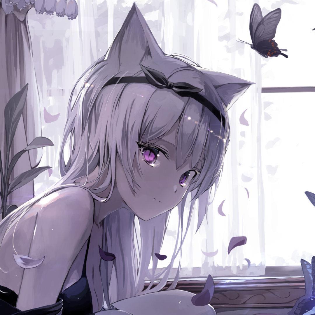 可爱呆萌的动漫猫娘女生头像