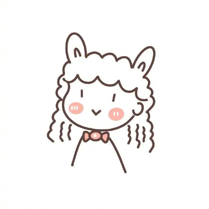 简约却不失可爱的手绘简笔画女生头像图片