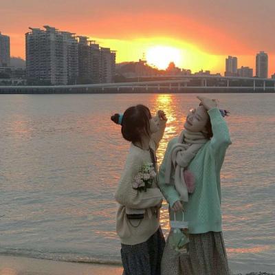 好看精致的闺蜜一人一张微信真人头像