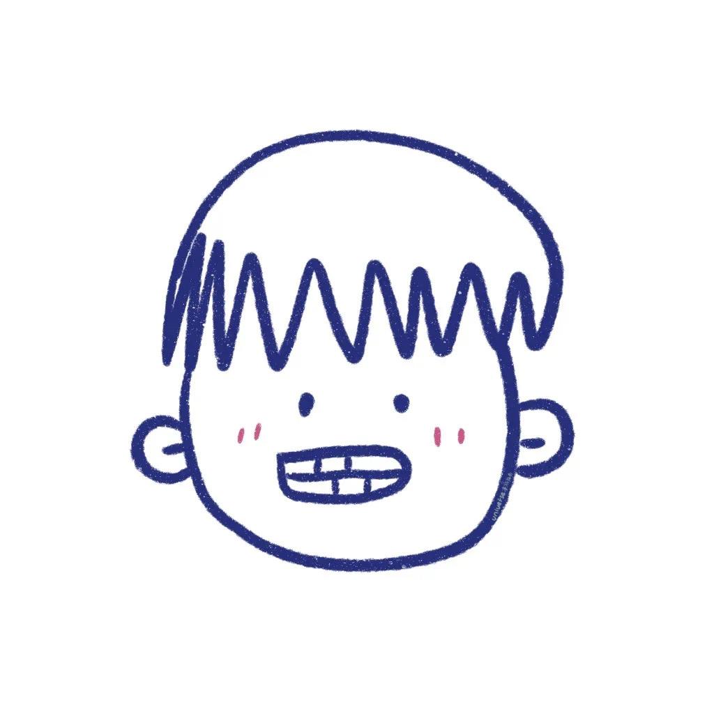 简单可爱的情侣简笔画一对两张头像图片