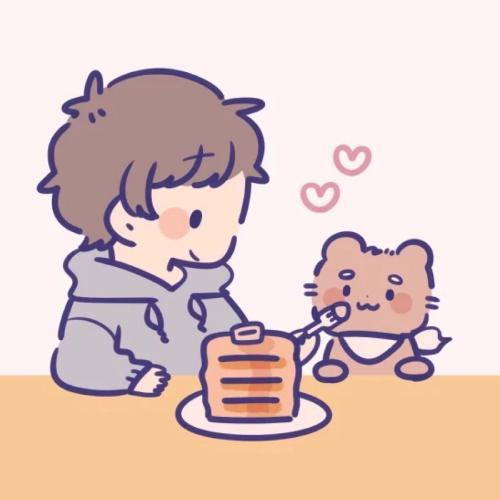 优质小众卡通情头可爱手绘