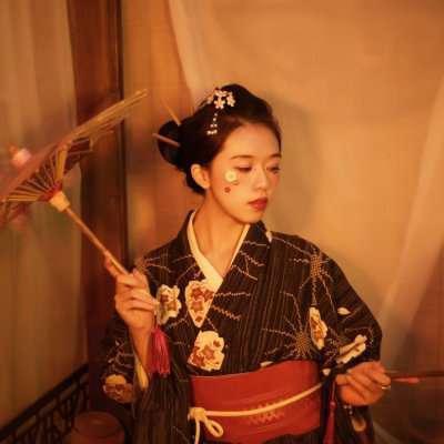 日系和服美女真人精选头像图片