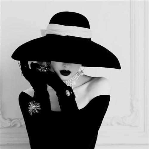 看起来难以接近的霸气冷艳美女黑白高冷头像