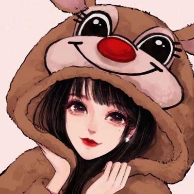 姐妹微信一人一张可爱卡通女生头像