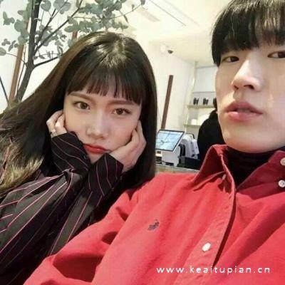 情侣自拍一对两张高清微信真人头像