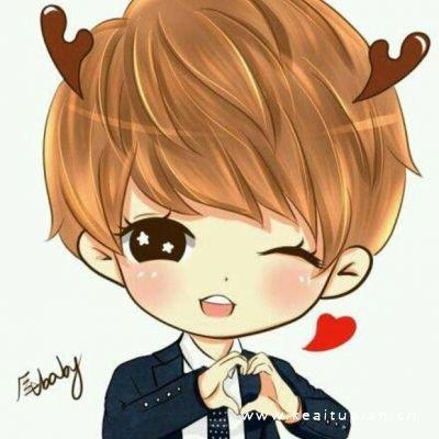 超可爱的鹿晗卡通高清微信头像