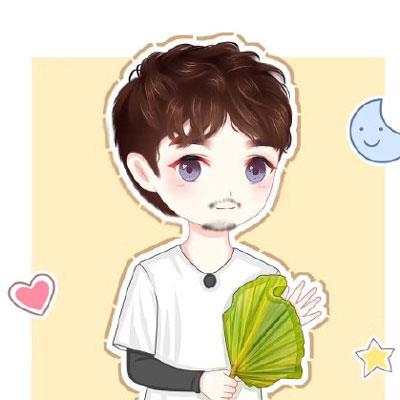 卡通手绘情头·简单的一对两张情侣头像图片