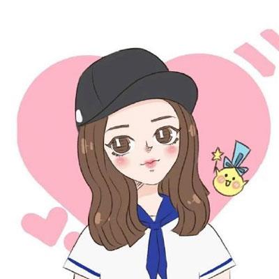 卡通手绘情头·简单的一对两张情侣头像图片