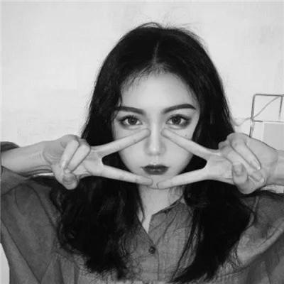 个性精选霸气美女黑白头像图片