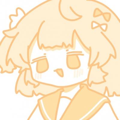 粉嫩可爱的卡通简笔画女生微信头像