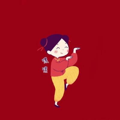 四月专属恭喜发财文字可爱卡通微信头像图片