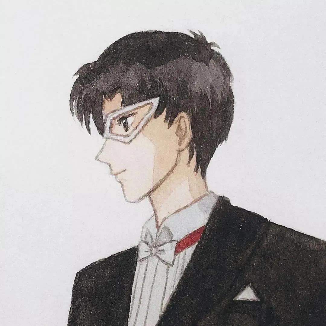 好看的动漫手绘情侣微信头像图片