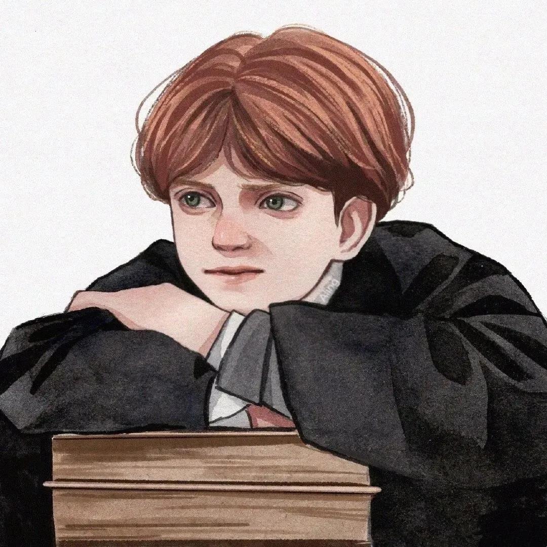 好看的动漫手绘情侣微信头像图片