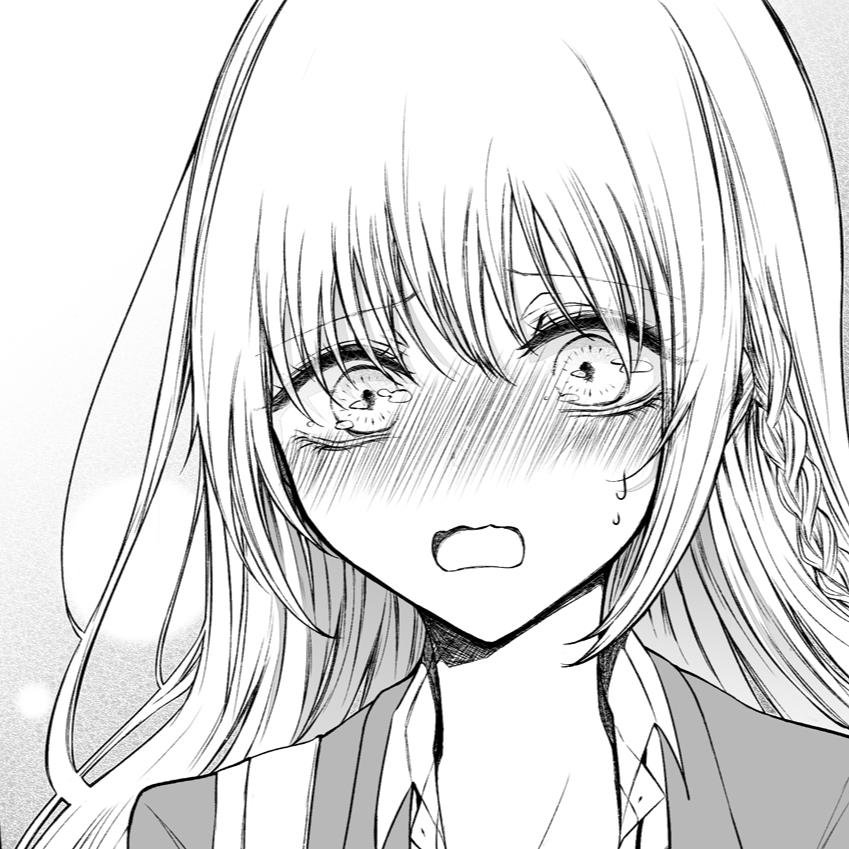 精选动漫情侣手绘高清黑白头像图片