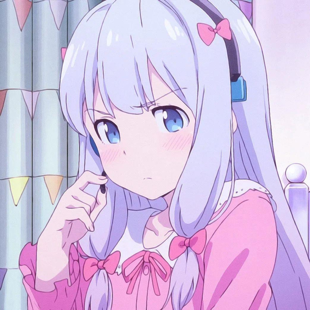 可爱的漫画女生粉嫩qq高清头像图片