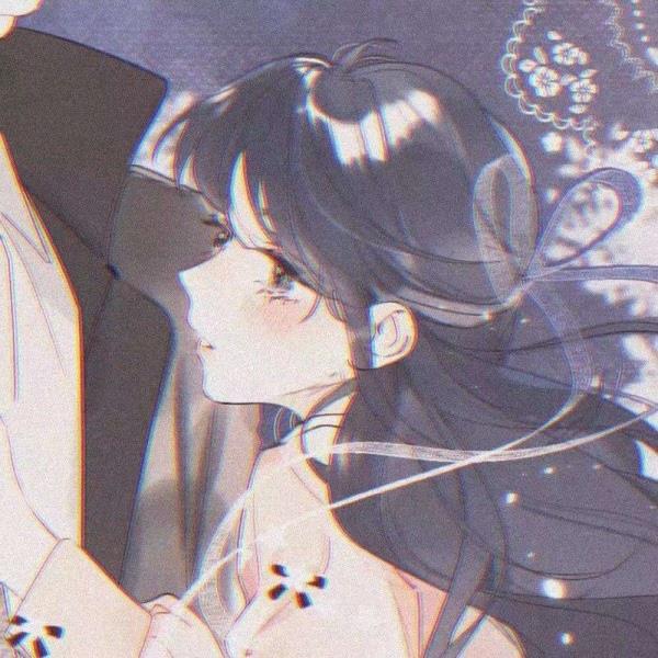 唯美粉嫩的动漫情侣qq头像图片