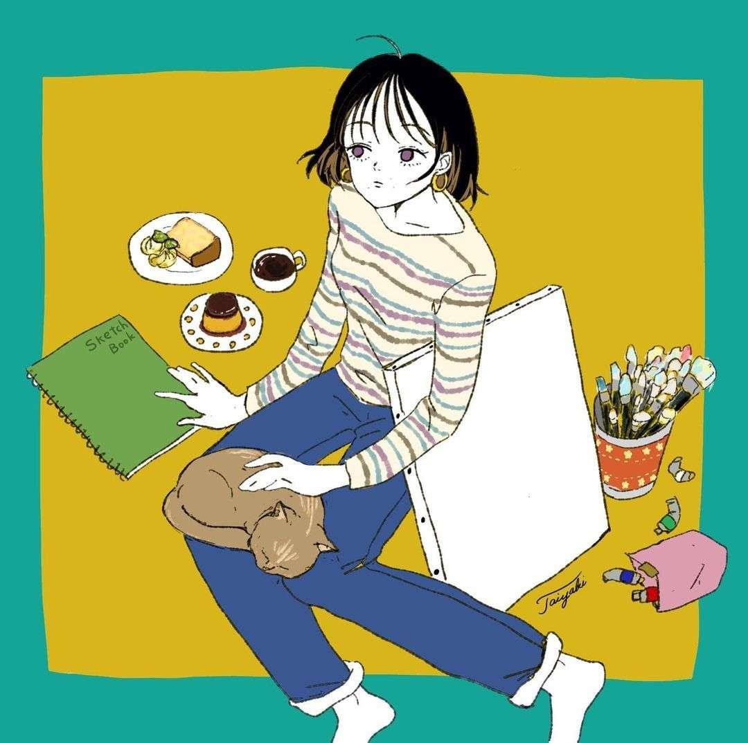 魅力性感个性的手绘插画高清头像图片